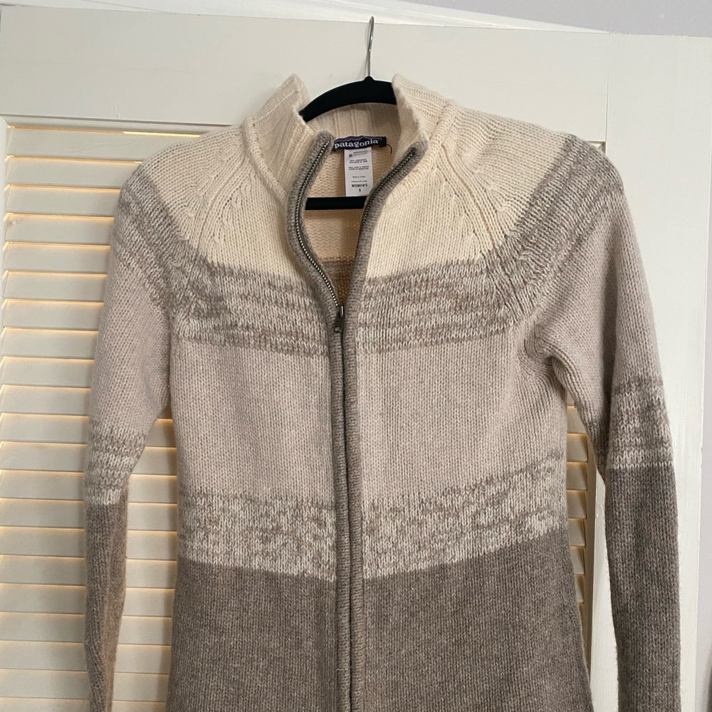 Patagonia beige / cream Wool Zip Sweater S